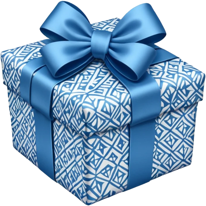 blue white present emoji