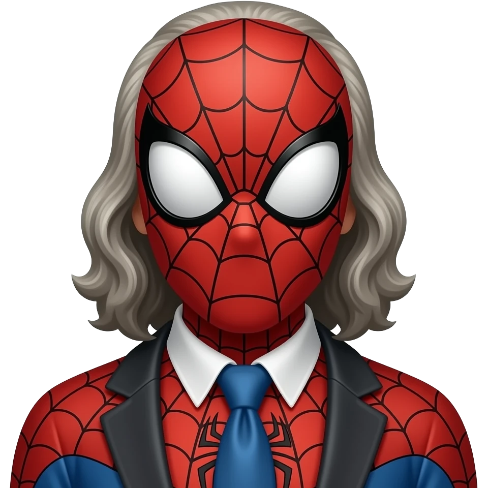 Benjamin Franklin as spiderman emoji