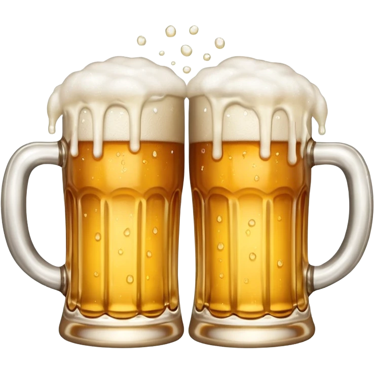 beer mugs cheers no face emoji