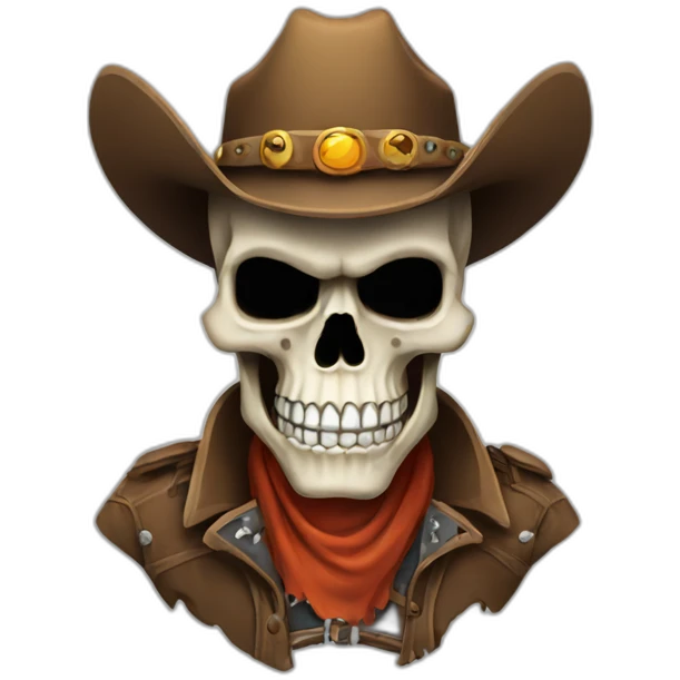 Cowboy Skull Halloween emoji