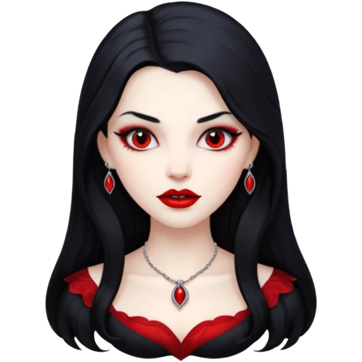 Vampire lady with red lips emoji