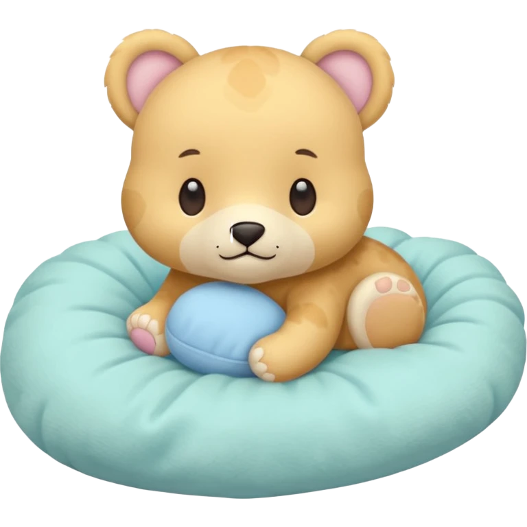 animal dans un lit pour bébé emoji