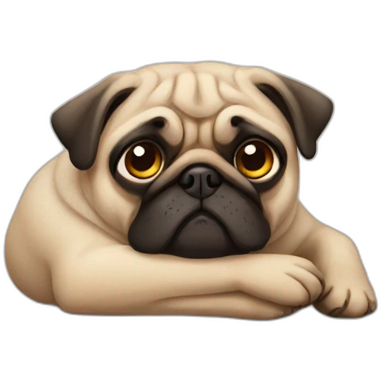 Lazy pug emoji
