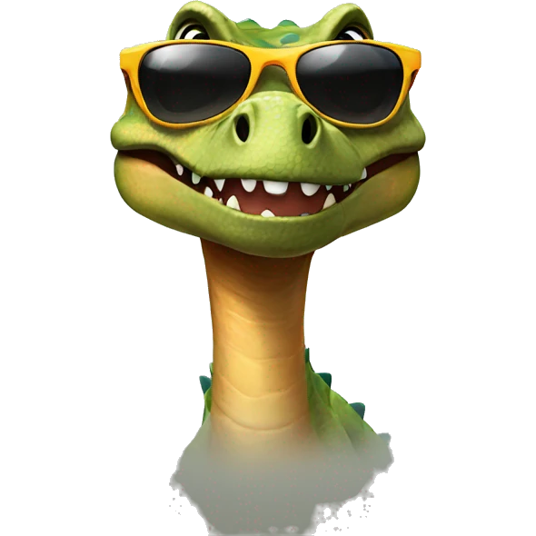 dinosaur with sun glasses emoji