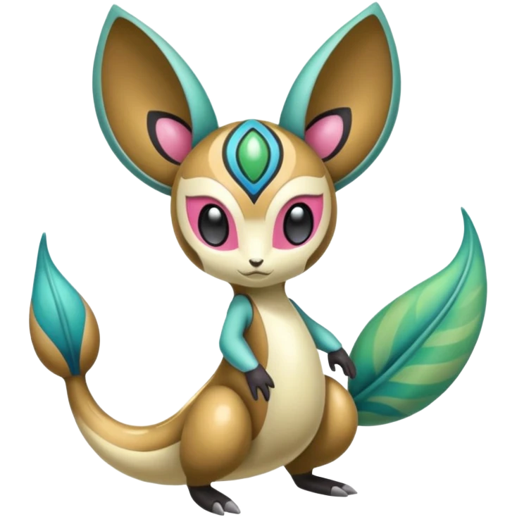 Colorful Exotic Meloetta-Vibrava-Amaura-Vernid-Trico-Kirby-Fakémon-creature-hybrid emoji