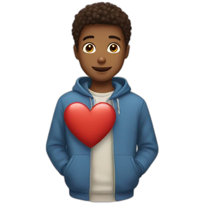 Heart and boy emoji