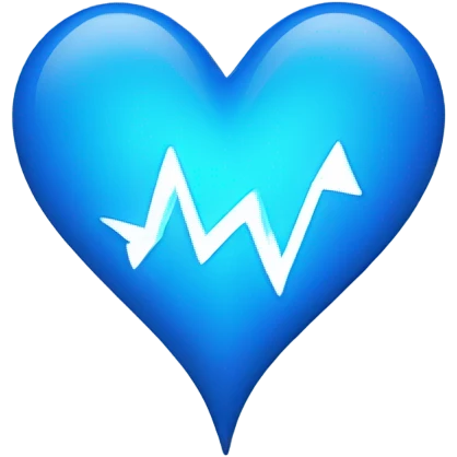 Blue heart with lighting bolt emoji
