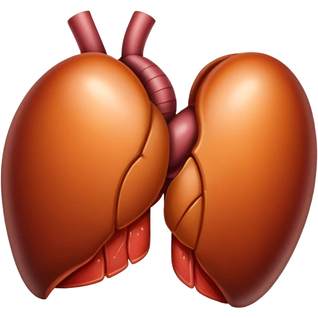 simple healthy liver, shiny and vibrant emoji