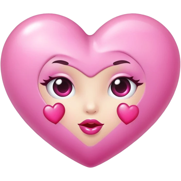 Sugar plum kisses heart emoji