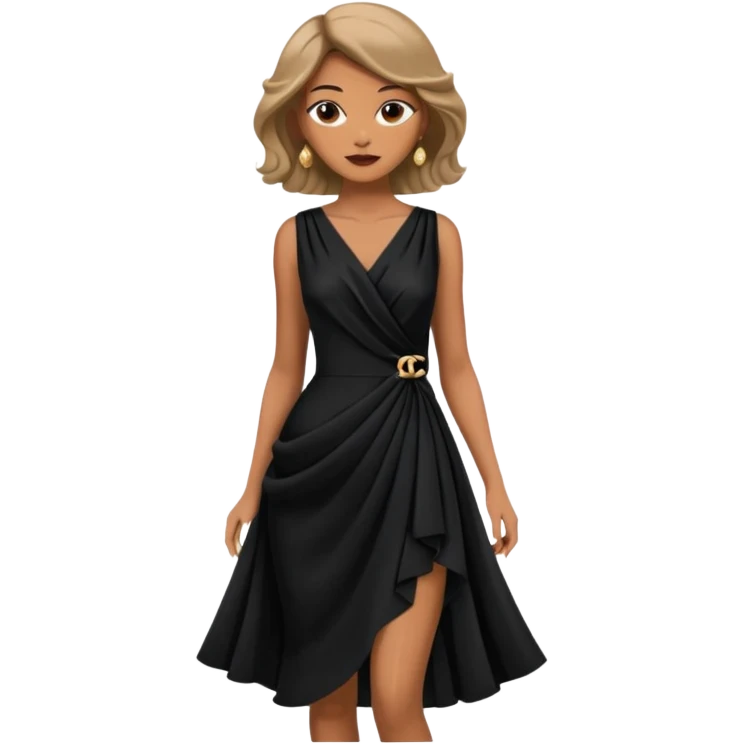 chanel black dress  emoji