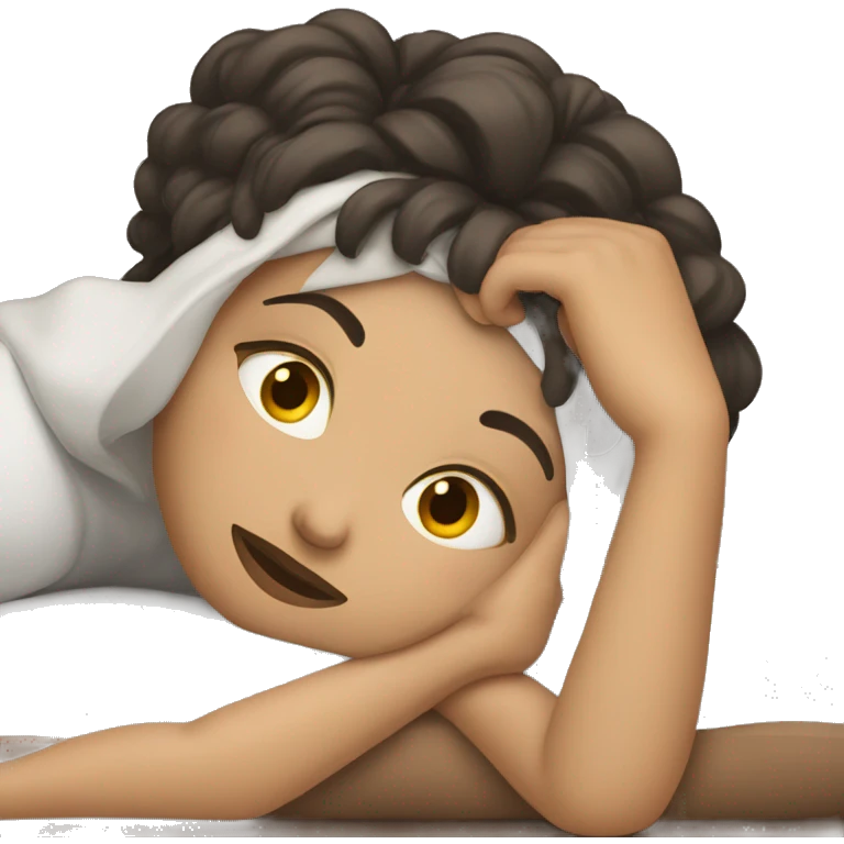 girl lying down emoji