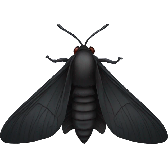 black moth emoji