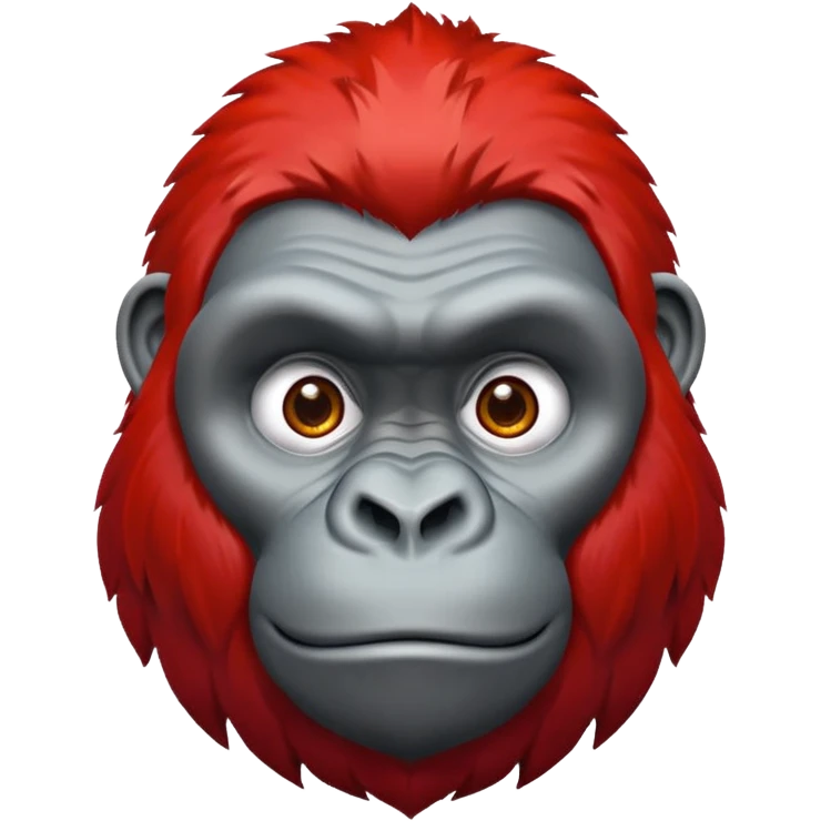 🦍 with red fur  emoji