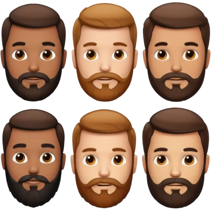 different beard emoji