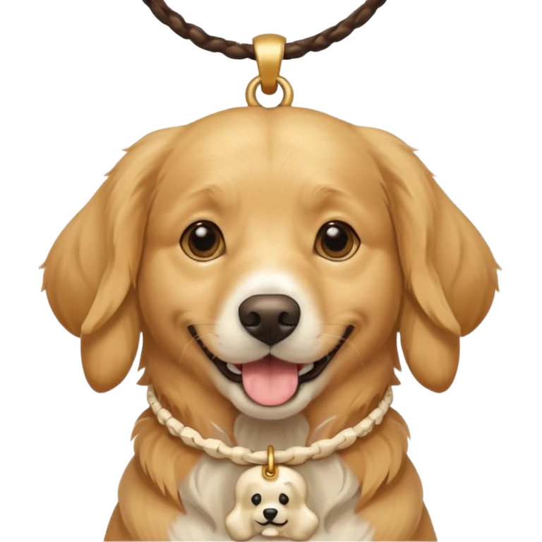 dog with bone necklace emoji
