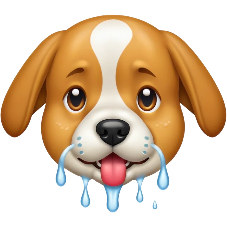 Dog drooling emoji