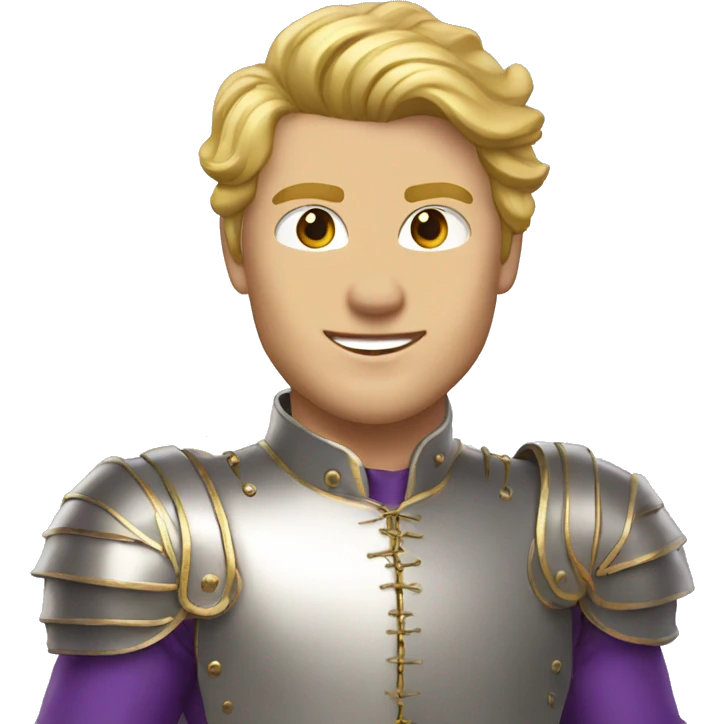 Gold gilded violet vintage man blonde hair fencing  emoji