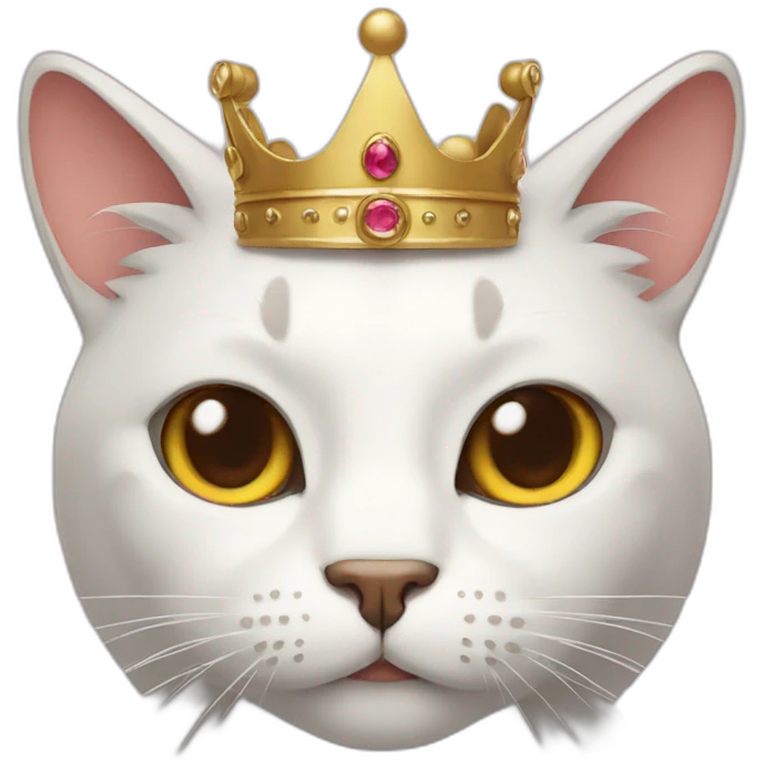 Cat with crown emoji
