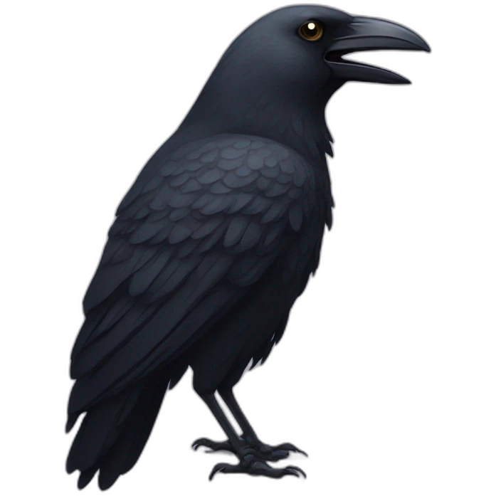 Big crow looking at you emoji