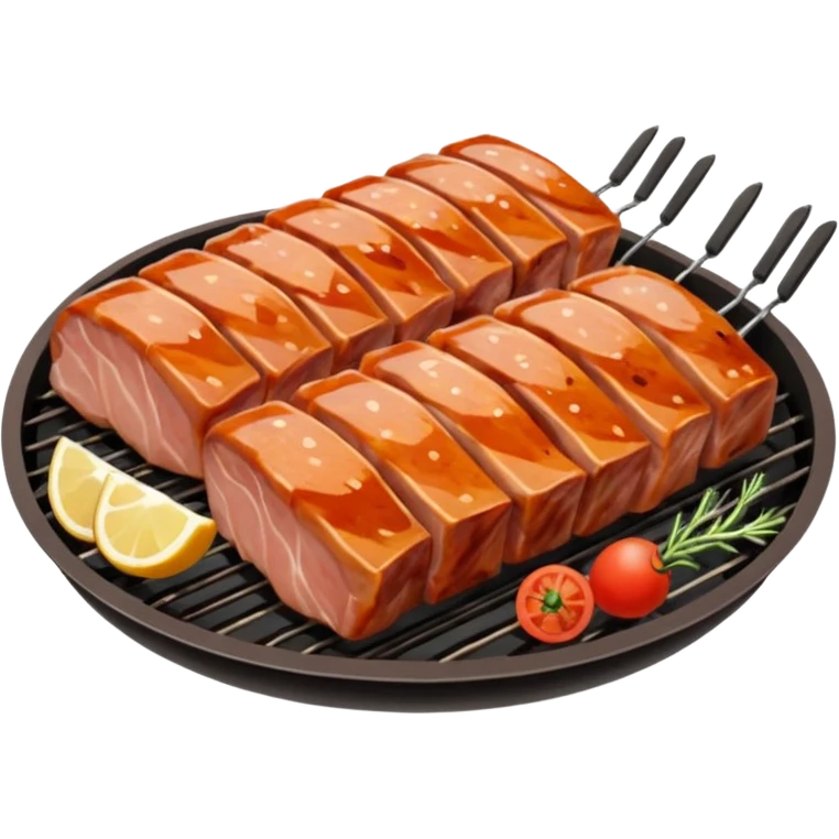 Costillas y salmón  emoji