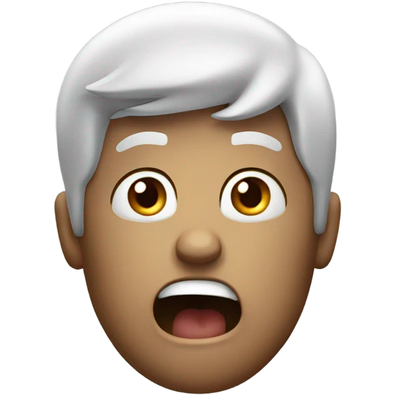 Guy with hands on head shocked emoji