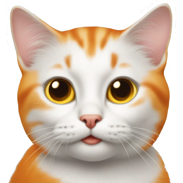 Katze langhaarig weiß orange  emoji