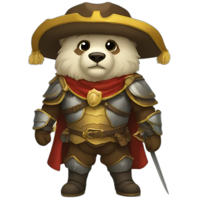 un chevalier à dos d'ours emoji