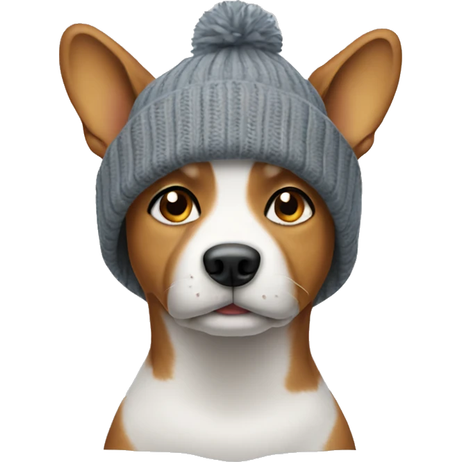 Dog wearing a beanie emoji