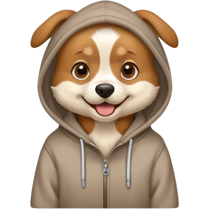 Dog wearing a hoodie  emoji