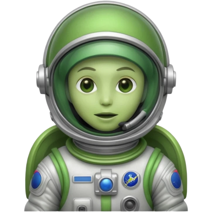 green alien silver Astronaut emoji