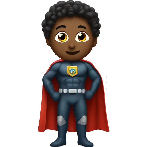 Super hero with GL badge on chest emoji