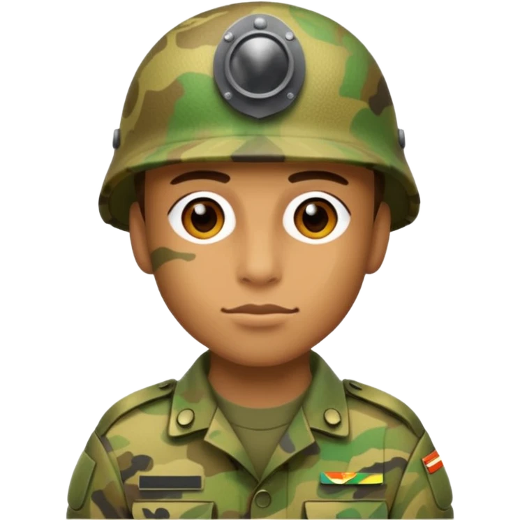 Quiero un soldado con el camuflado camaleón emoji