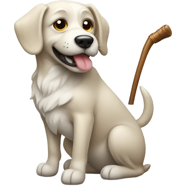 Dog with cane emoji
