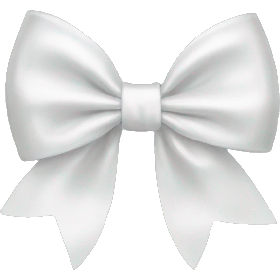 white satin bow emoji