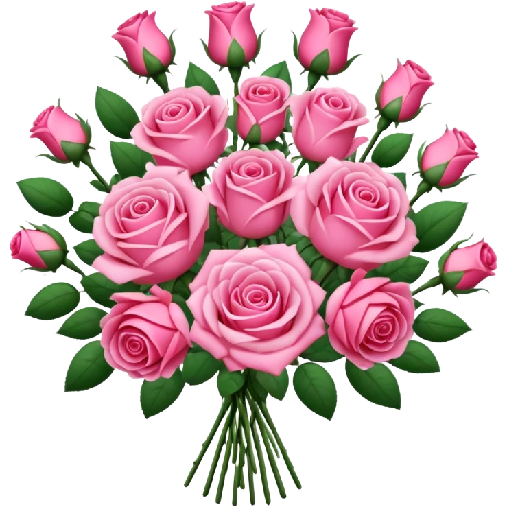 Huge pink flower bouquet with different flowers and pink tones and roses emoji