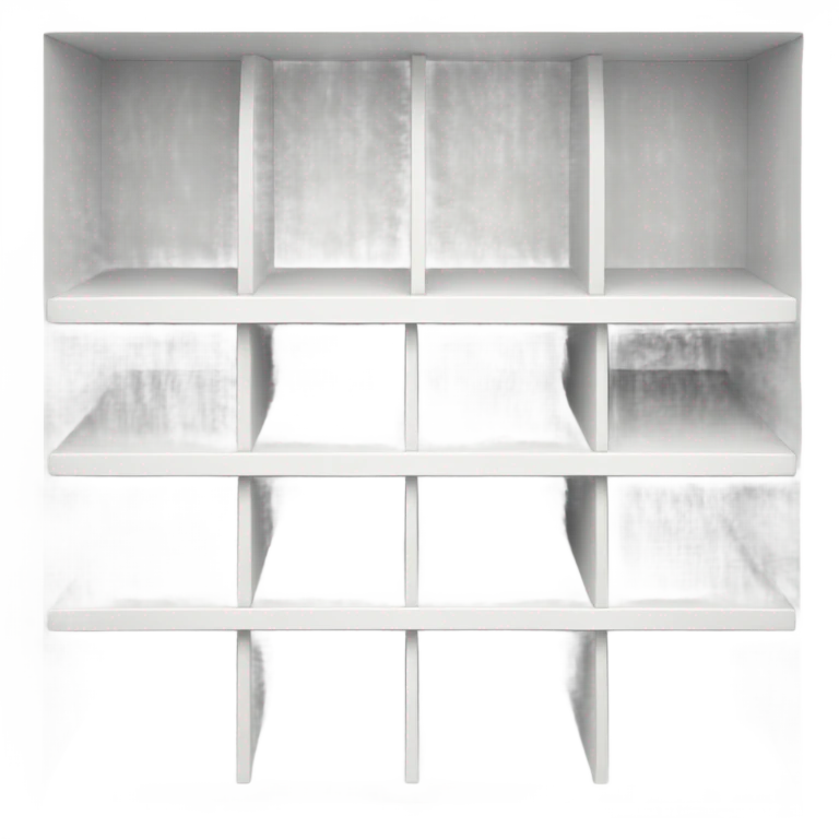 white sandpaper storage organizer slots front view emoji