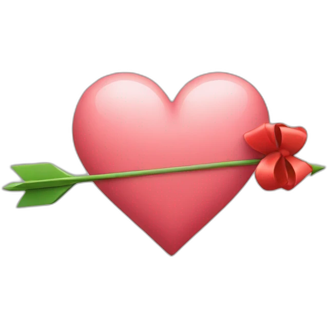 a heart use a bow with a heart arrow emoji