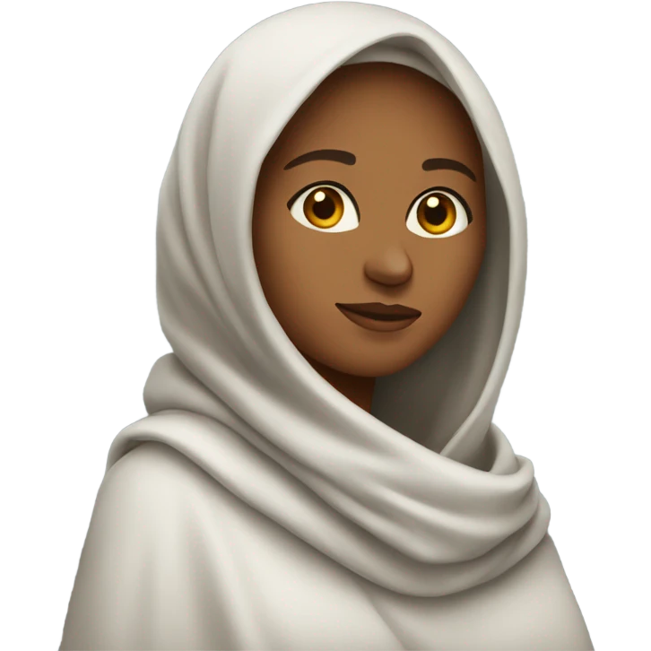 Femme avec une couverture  emoji