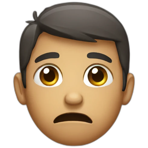 Bored and afraid emoji