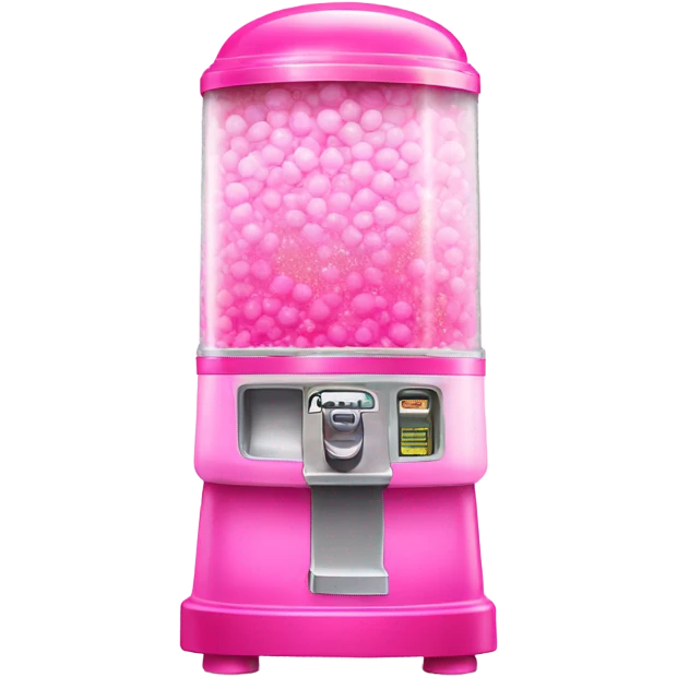 Pink ombre bubblegum machine with glitter  emoji