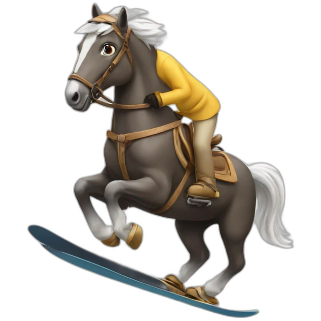 cheval qui ski emoji