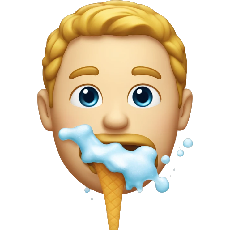 un homme qui mange une glace  emoji