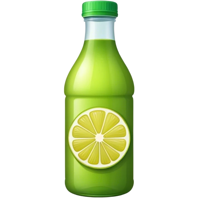 Bottle green lemon juice emoji