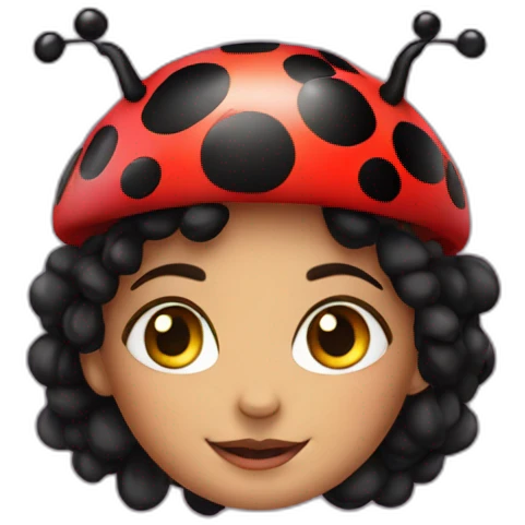 Ladybug, use this picture. Add a gold princess tiara on her geat emoji