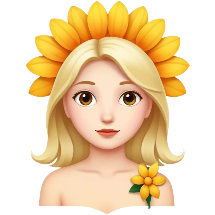 Girl as a flower emoji