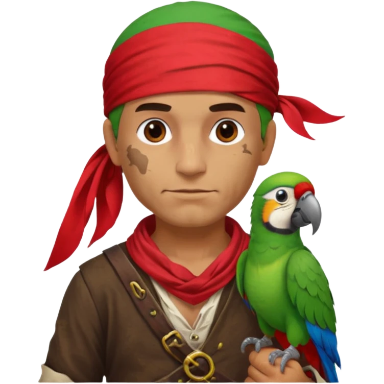 pirate and parrot emoji