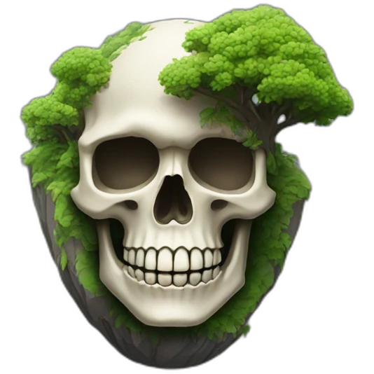 an island in the form of a skull emoji