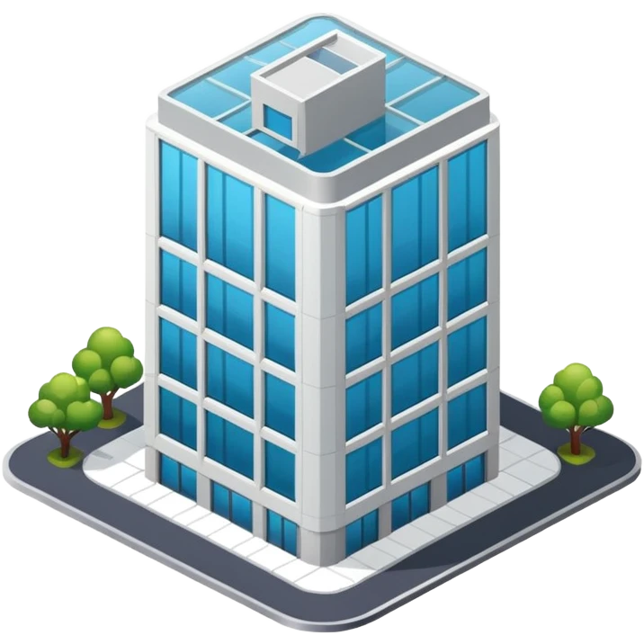 Office building isometric exterior emoji