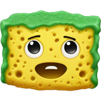 sponge with face emoji