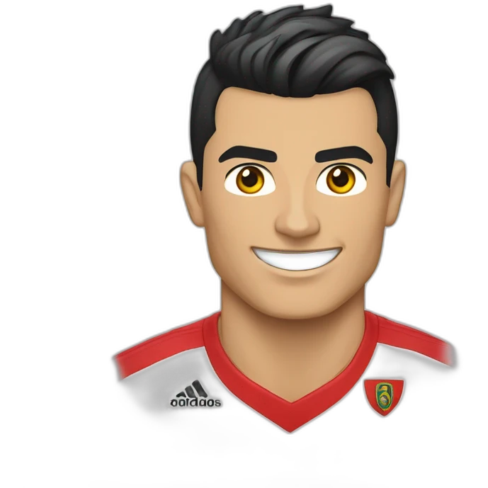 Cristiano Ronaldo avec un t-shirt avec le drapeaux de l Albanie emoji